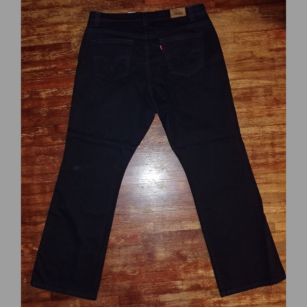 LEVI'S retro vintage black 515 denim bootcut jeans - Picture 2 of 9